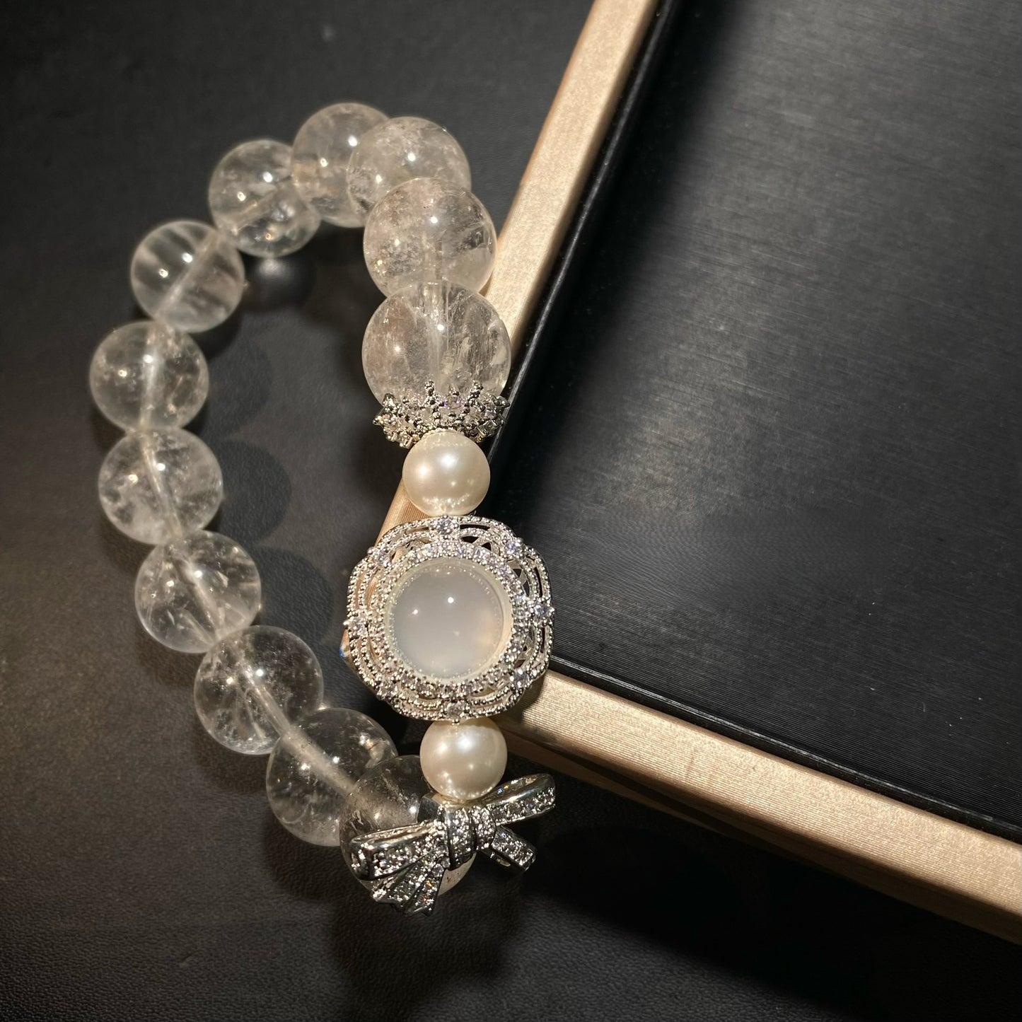 CZ Delicate Glass Bead Cap / Spacer