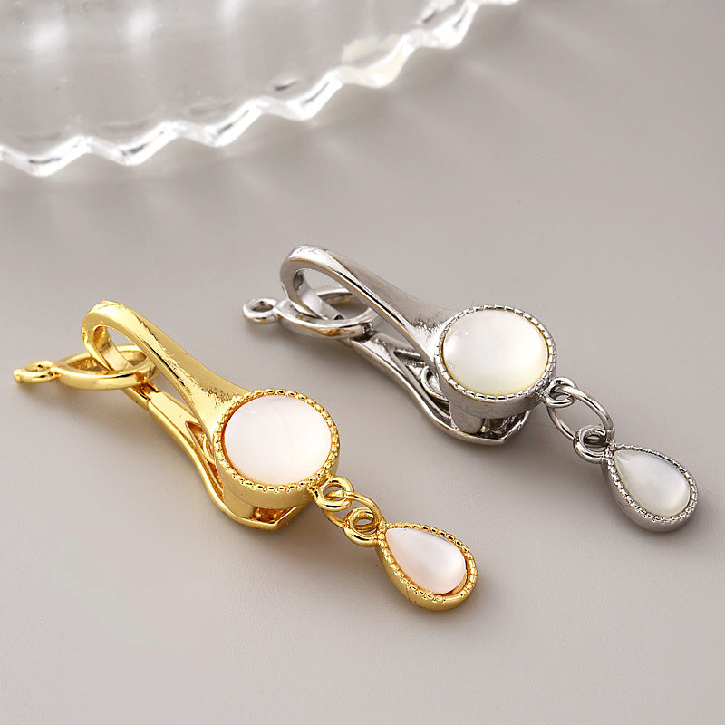 Round Shell Clasp Set - 2pcs