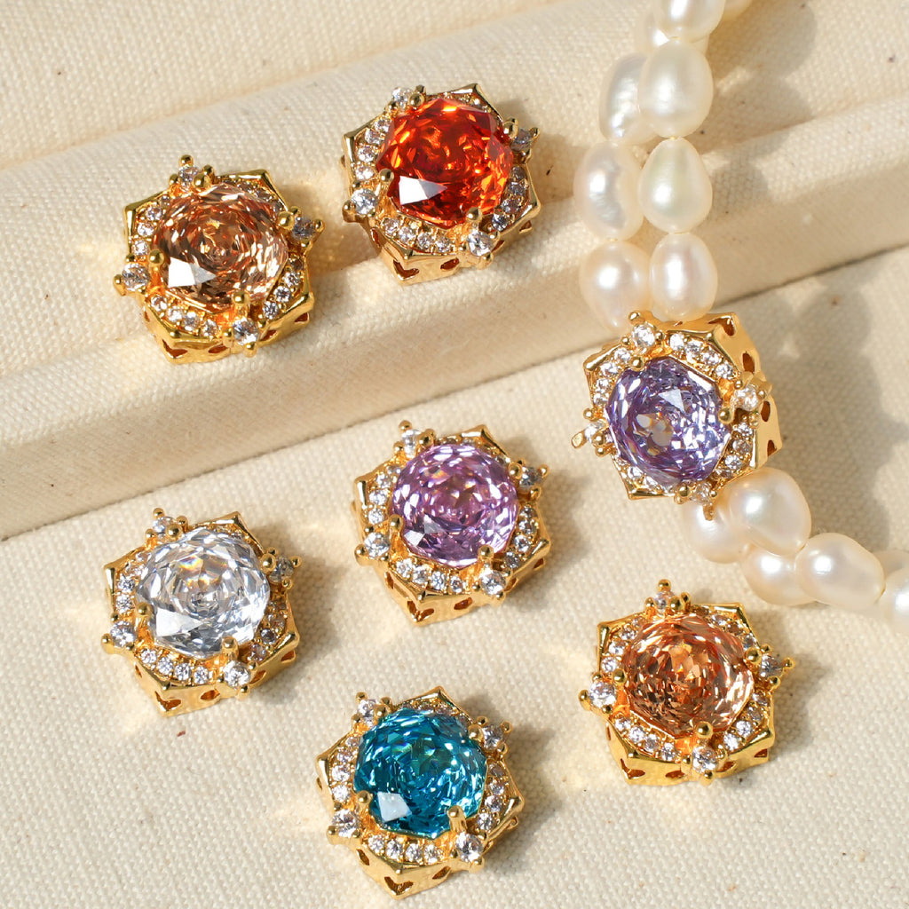 Rose Cut Square Zircon Spacer
