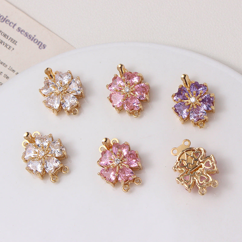 Five-petal Flower Closure Set with Single/Double Row