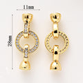 Paved CZs Clasp Set - 2pcs