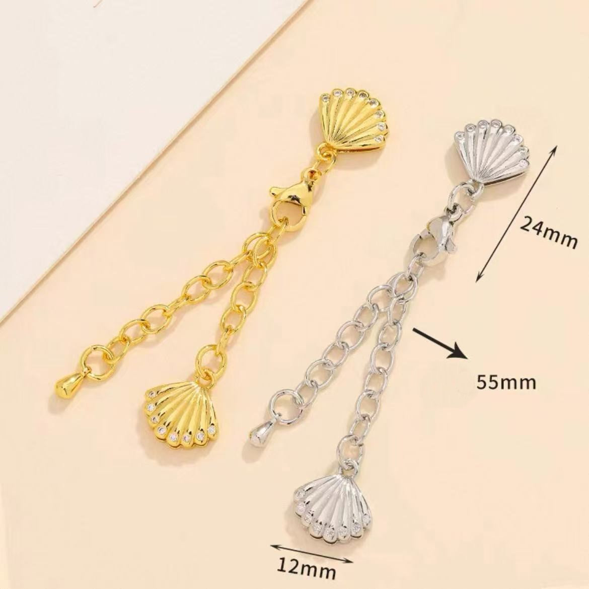 Two-Strand Extender Chain with Shell Charm