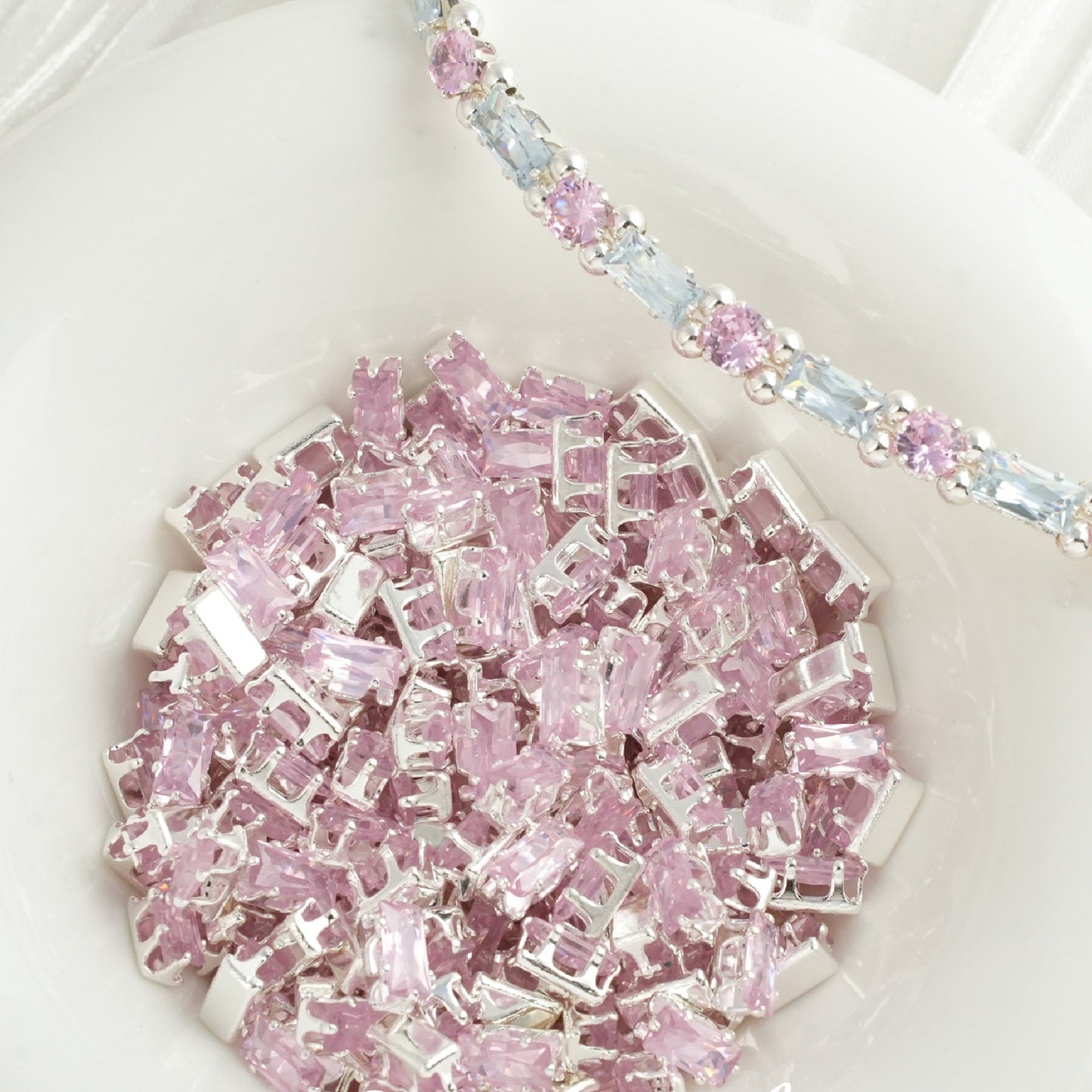 2.5x5mm Rectangle Zircon Beads