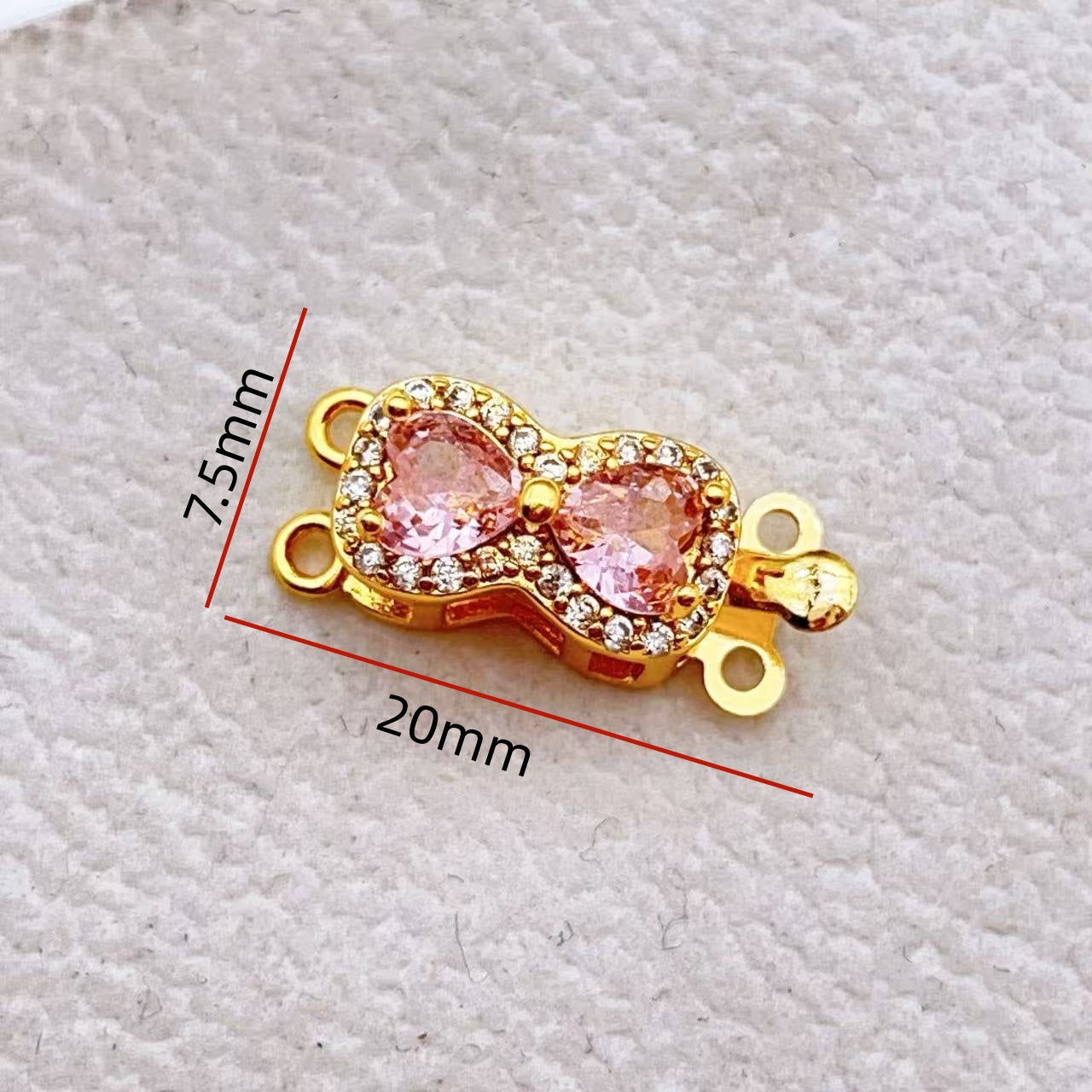 Peanut CZ Closure with Double Row