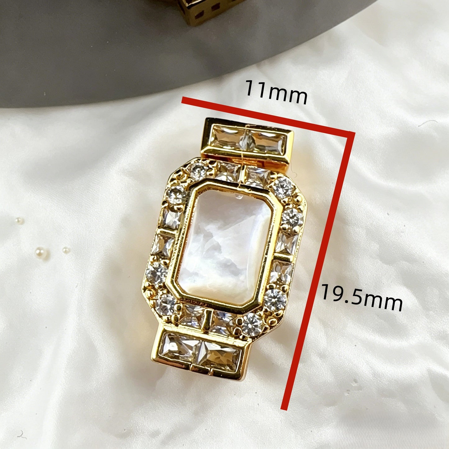 Fat Bell Sqaure Zircon Closure Set
