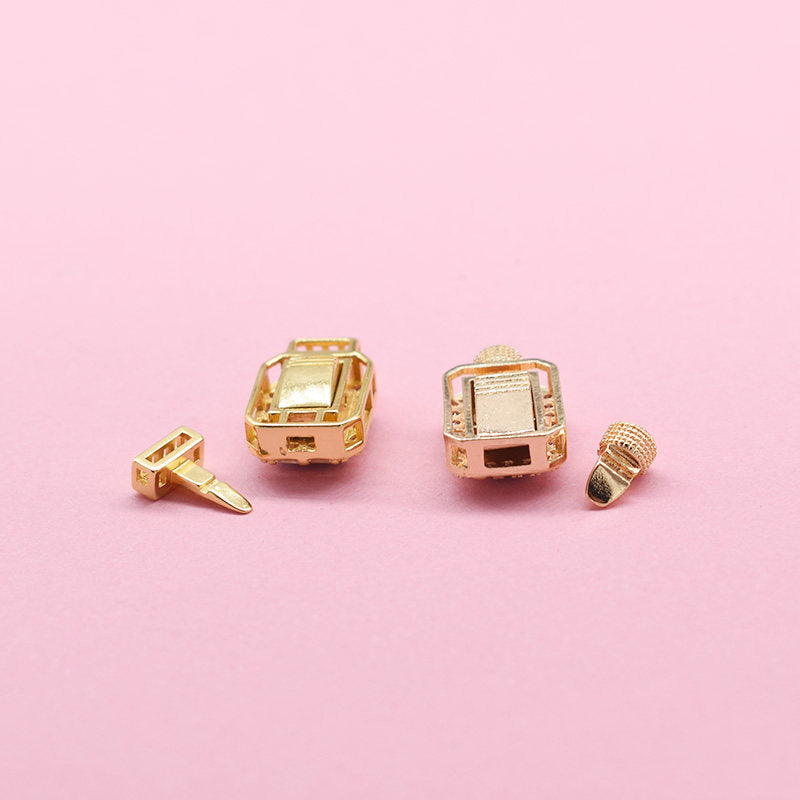 Fat Bell Sqaure Zircon Closure Set