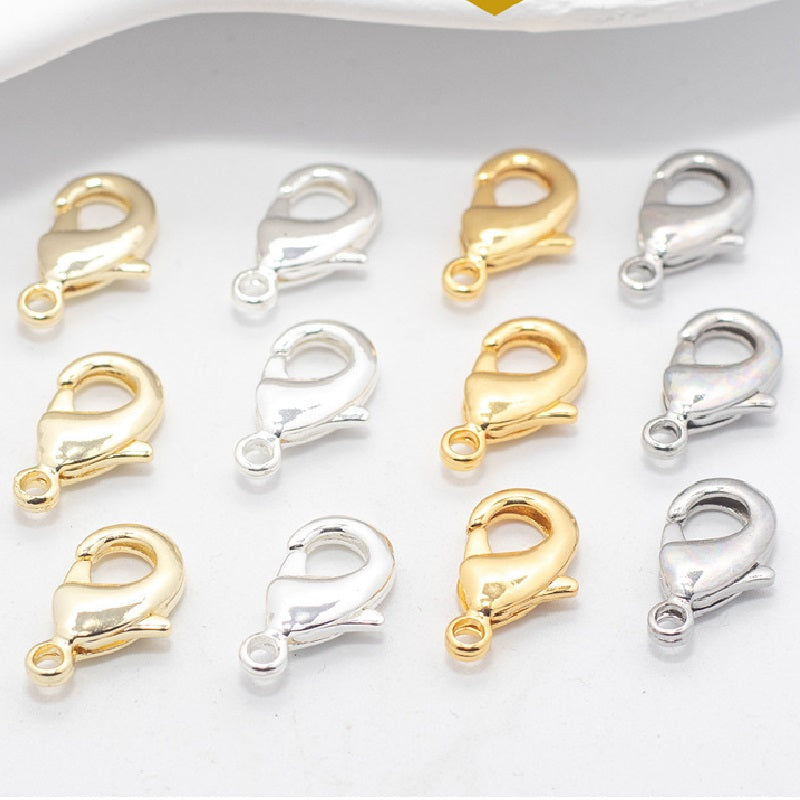 50pcs Plated Brass Lobster Clasps