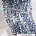 Premium 4/6/8mm Cube Crystal Beads - Ember Gilt Collection