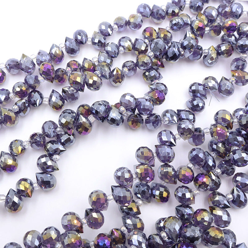 Premium 8MM Teardrop Faceted Beads - Purple Family