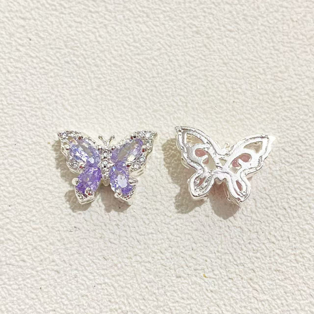 (5pcs)Butterfly CZ Spacer Beads