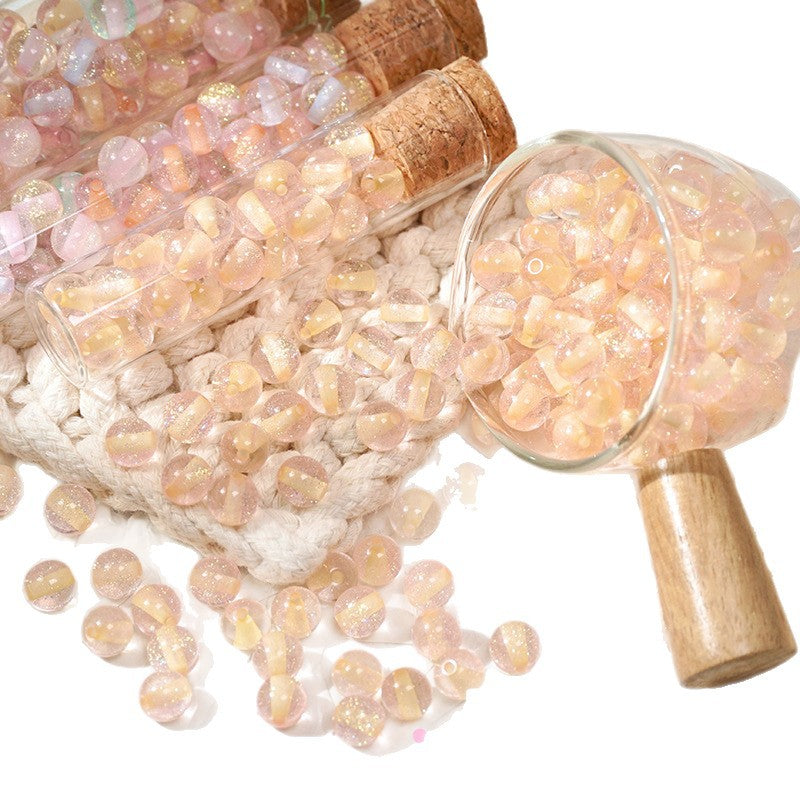(50pcs) 8mm Resin Sugar-Coated Beads ¨C Starry Fine Sparkle
