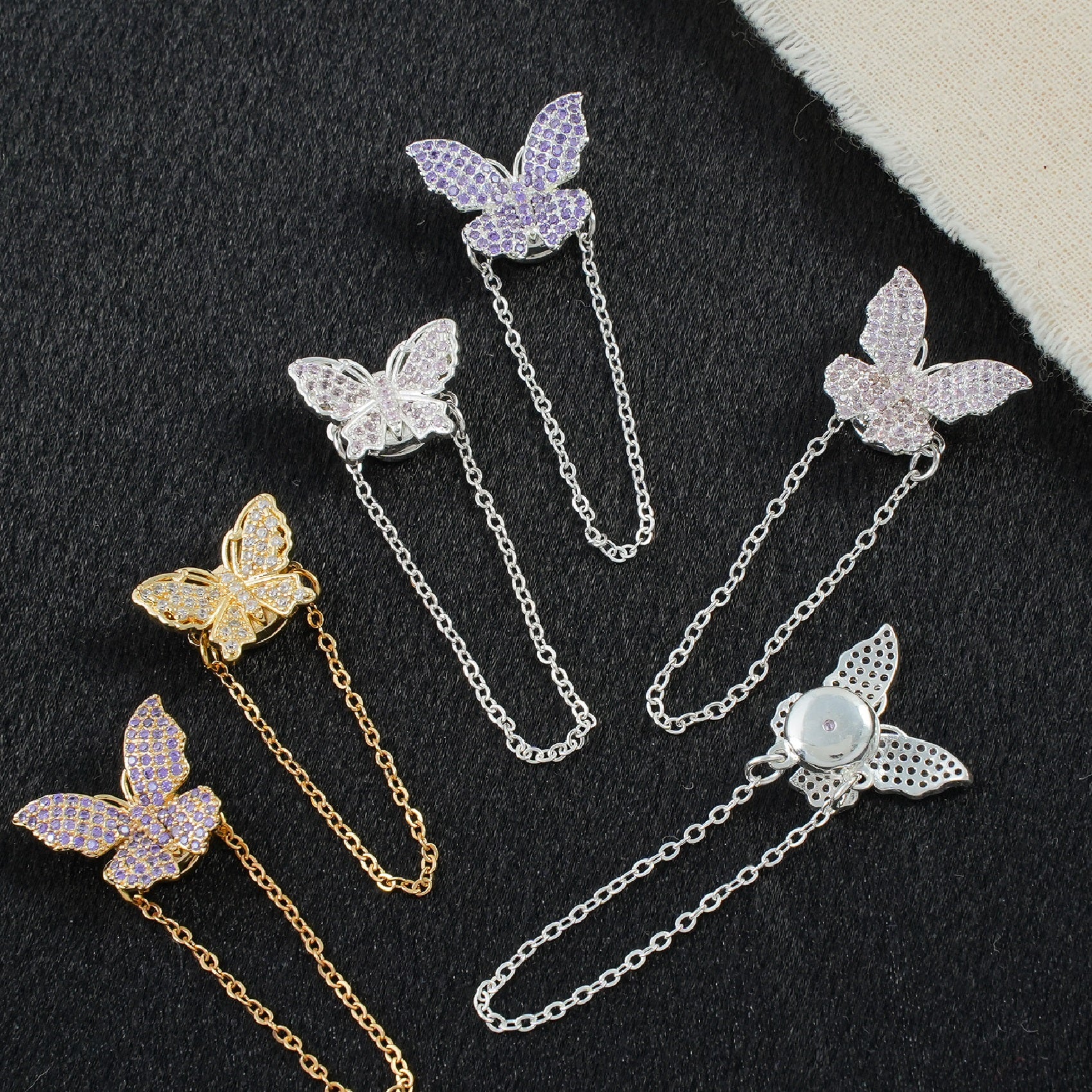 Butterfly Magnetic Clasp Set with Extension Chain