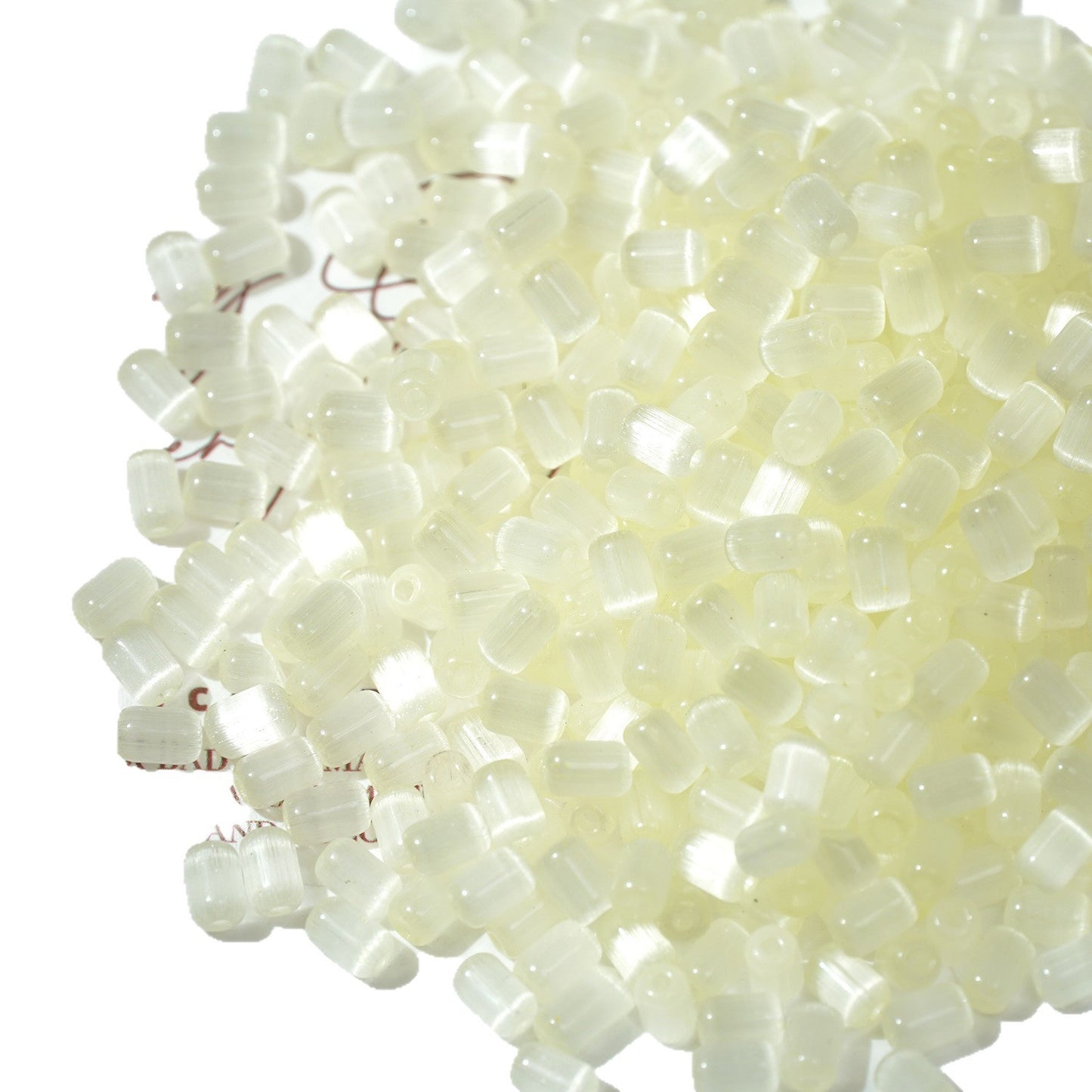(200pcs)4x6mm Brushed Cat's Eye Date-Shape Glass Seed Beads