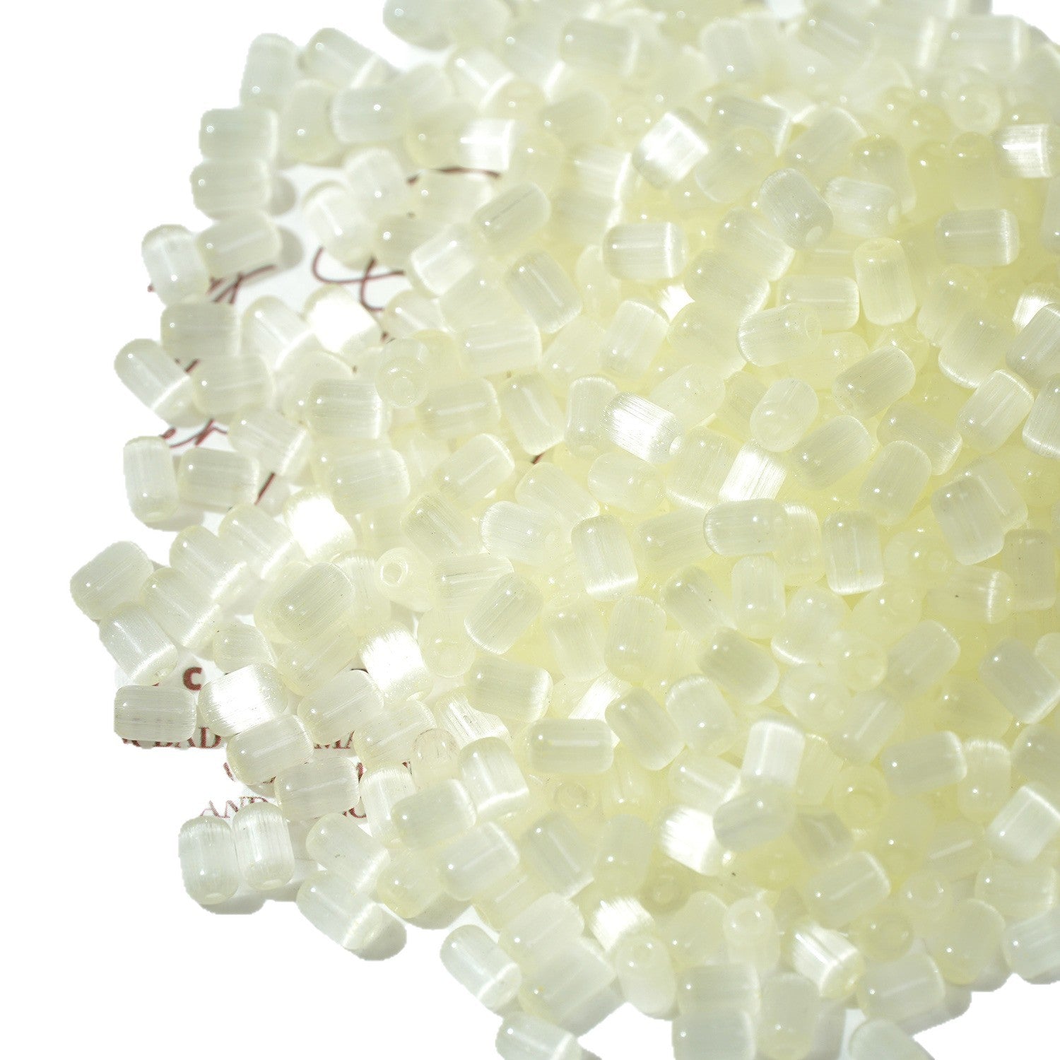(200pcs)4x6mm Brushed Cat's Eye Date-Shape Glass Seed Beads