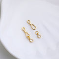 S-shape Clasp with Small Zircon-5pcs