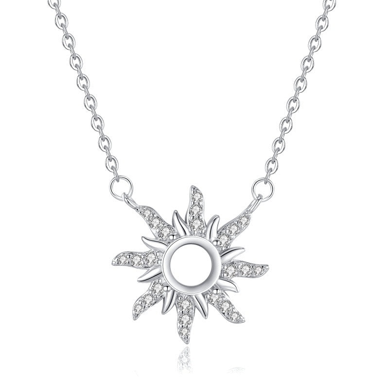 925 Sterling Silver Pendant Mount for 6mm Round Gemstone, DIY Collarbone Chain