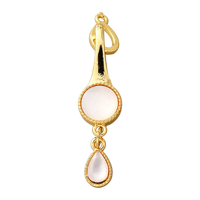 Round Shell Clasp Set - 2pcs