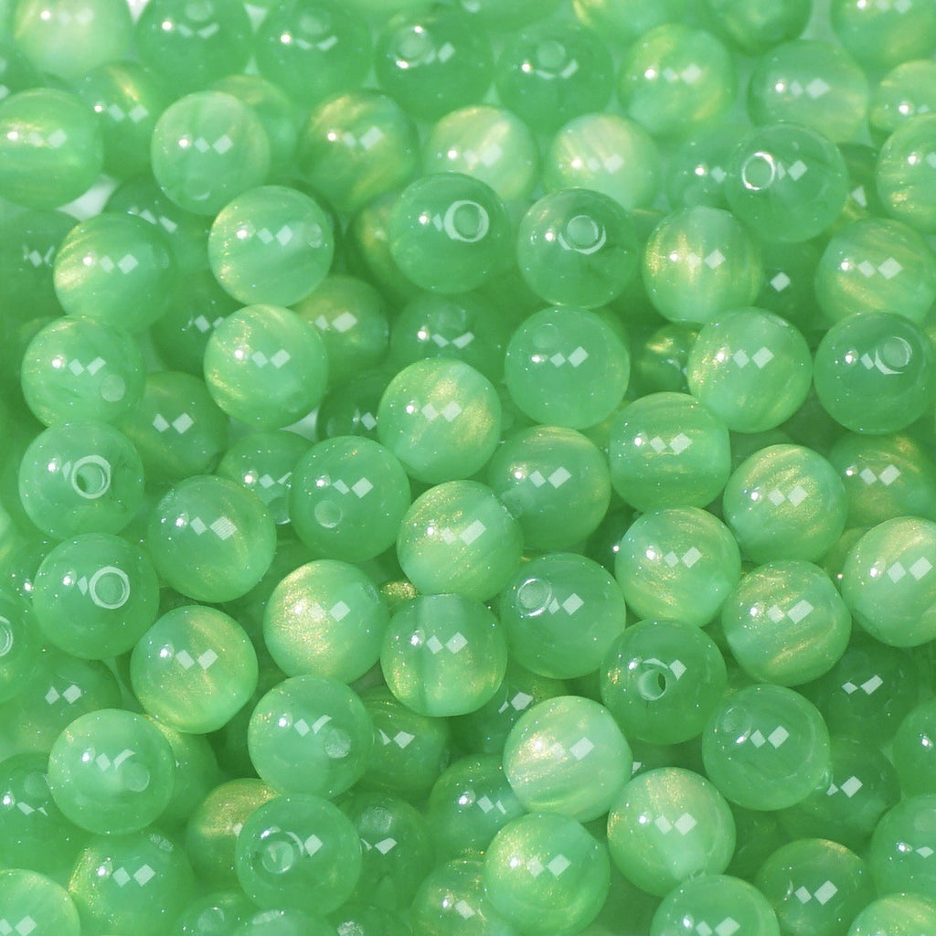(50pcs)8/10/12/16MM Gilded Resin Beads- Oil-Painted Hues