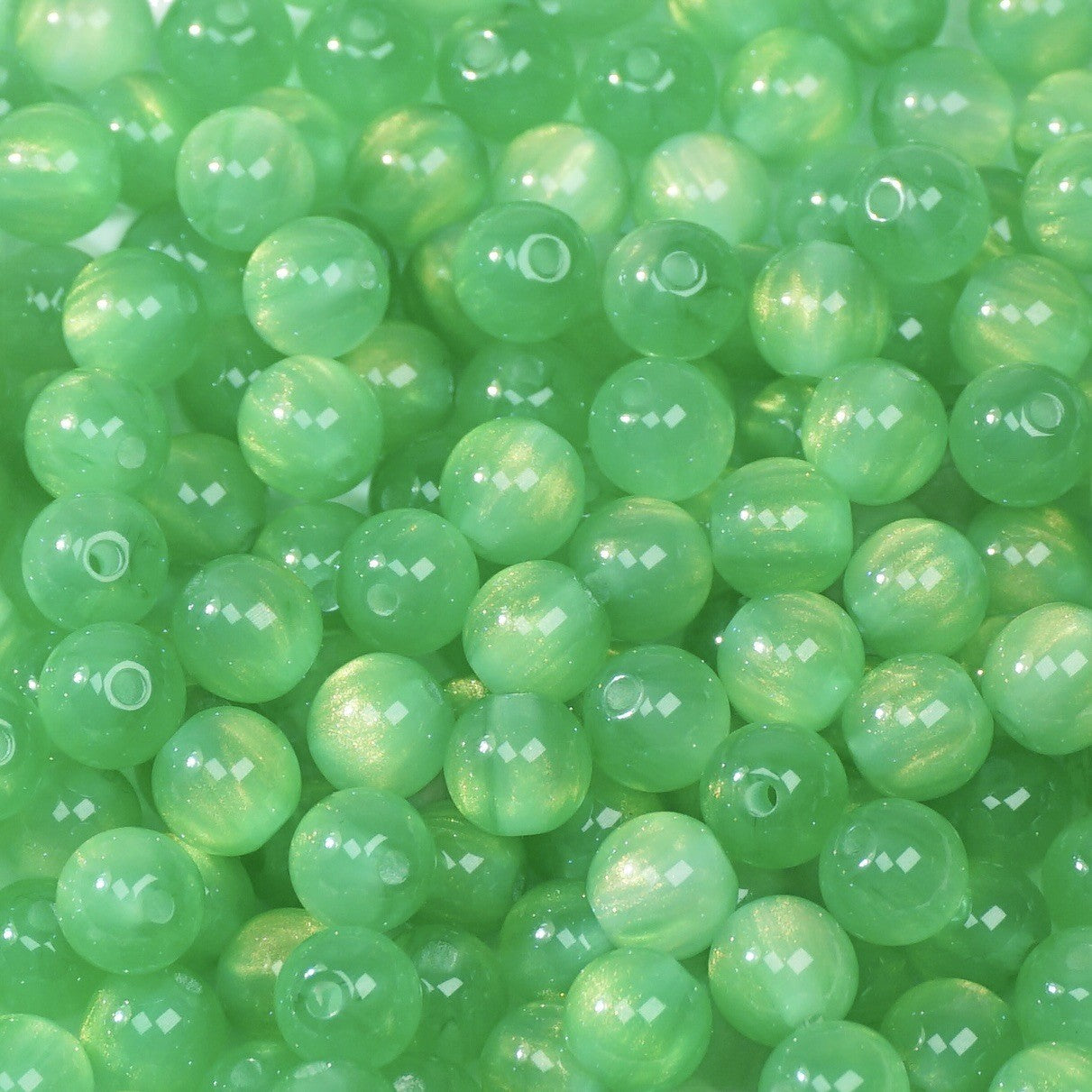 (50pcs)8/10/12/16MM Gilded Resin Beads- Oil-Painted Hues