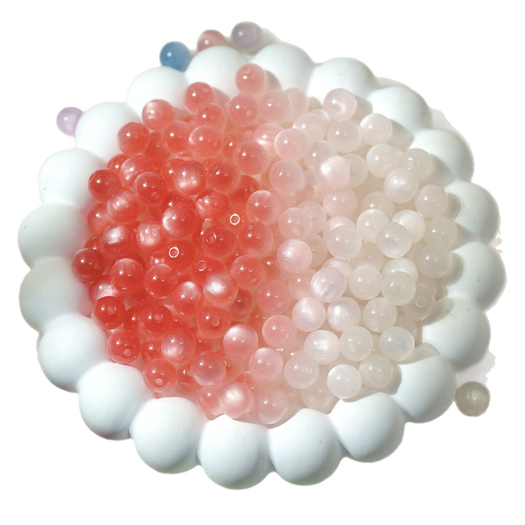 (50pcs)8-16mm Color-Changing Resin Round Beads - Light & Temperature Sensitive