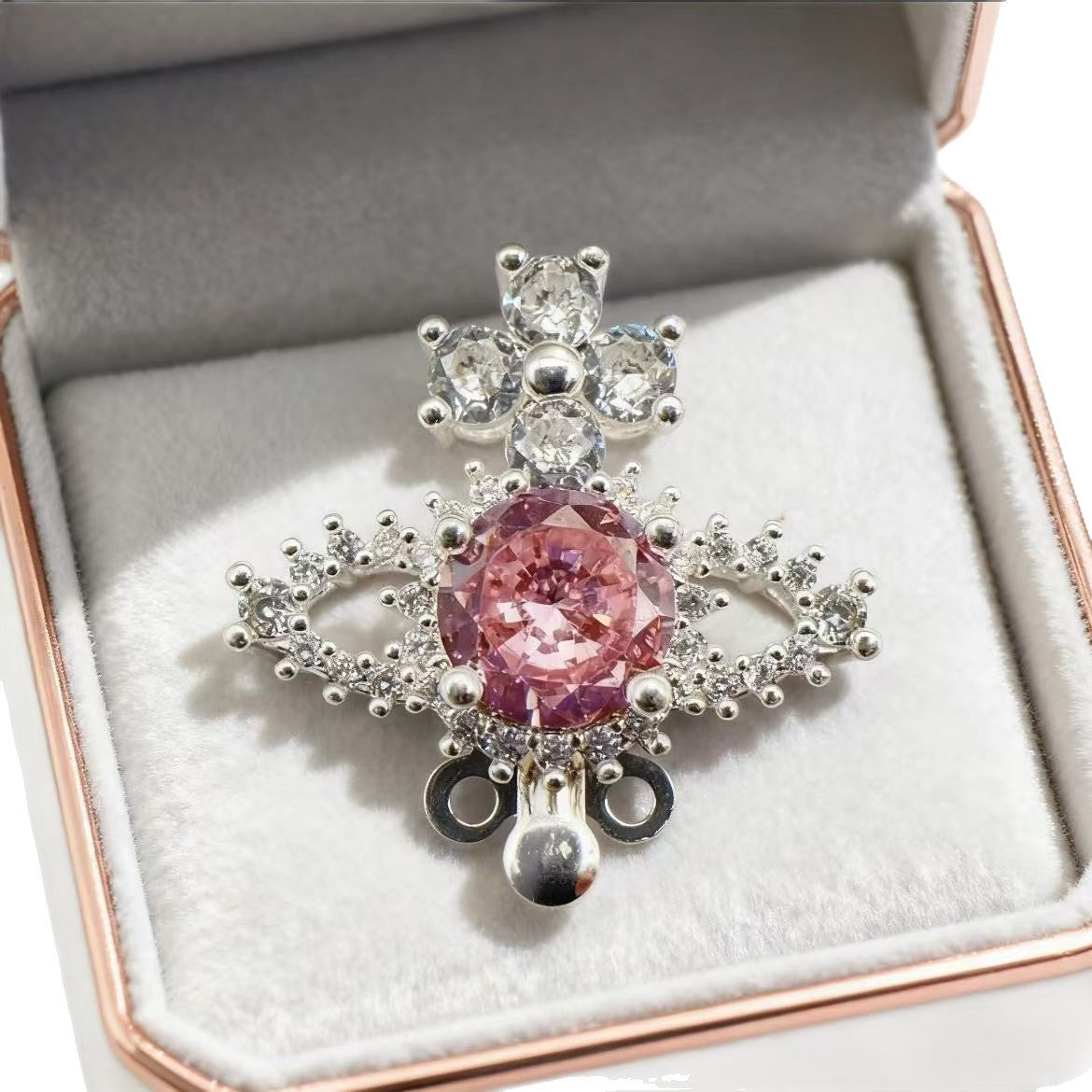 Double-Row End Clasp in Saturn Design