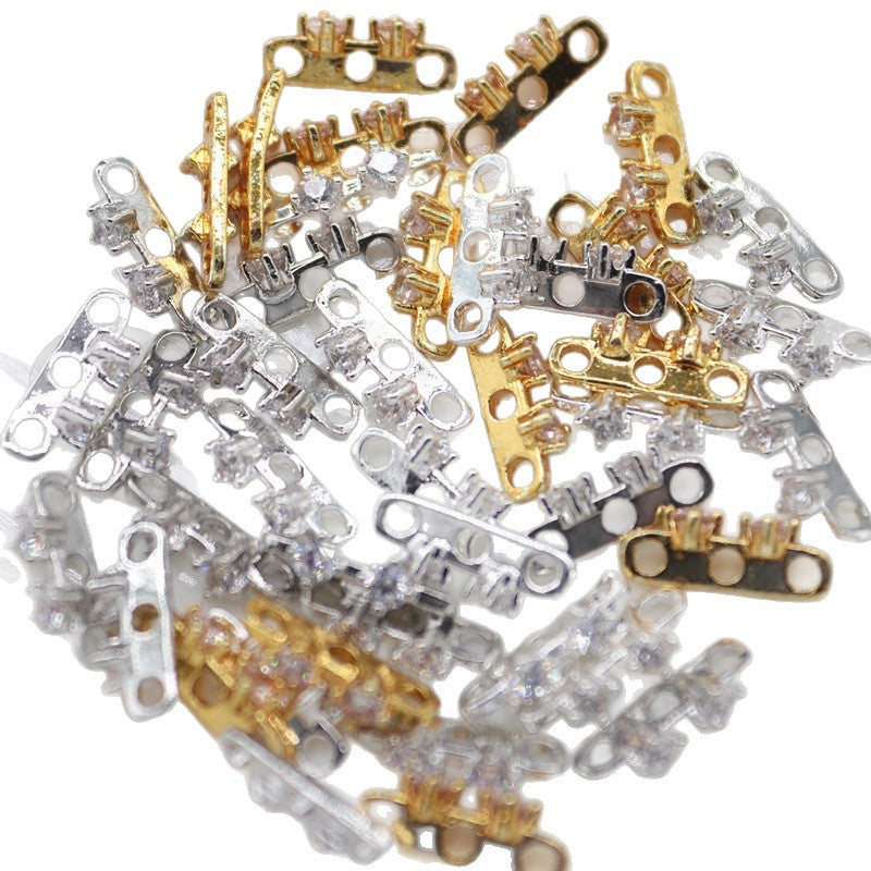 10pcs Three-Row Bracelet Connector Clasp Spacer Bars