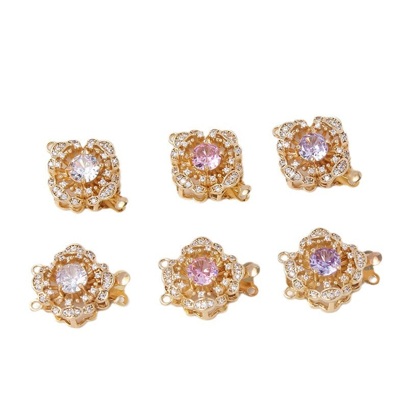 Camellia & Round Double Row Closure