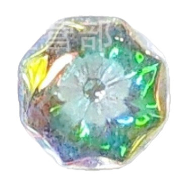 5A 6-8mm Octagonal Coated "Water Baby" Loose CZ Stone - 2pcs