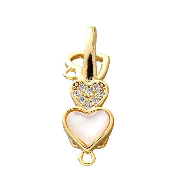 Heart Shell Clasp Set - 2pcs