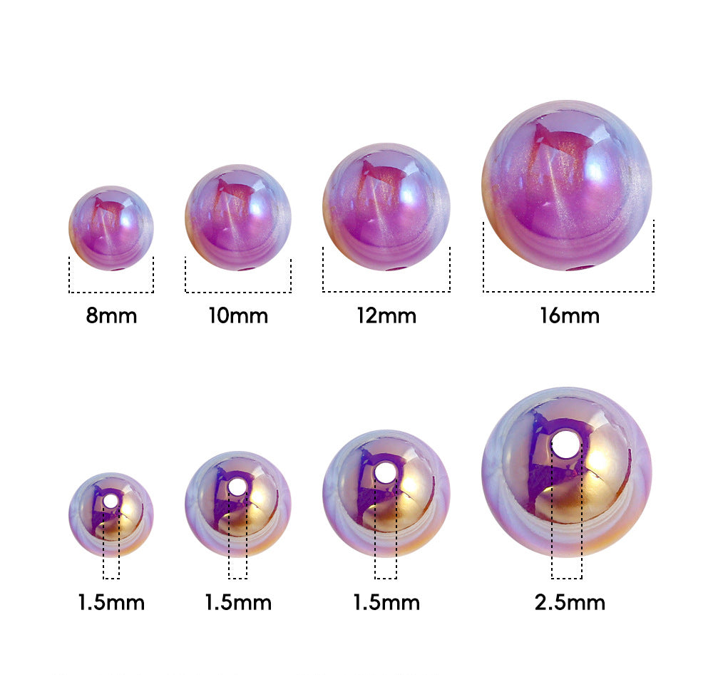 Round Beads - Tri-Color Cloudscape Series