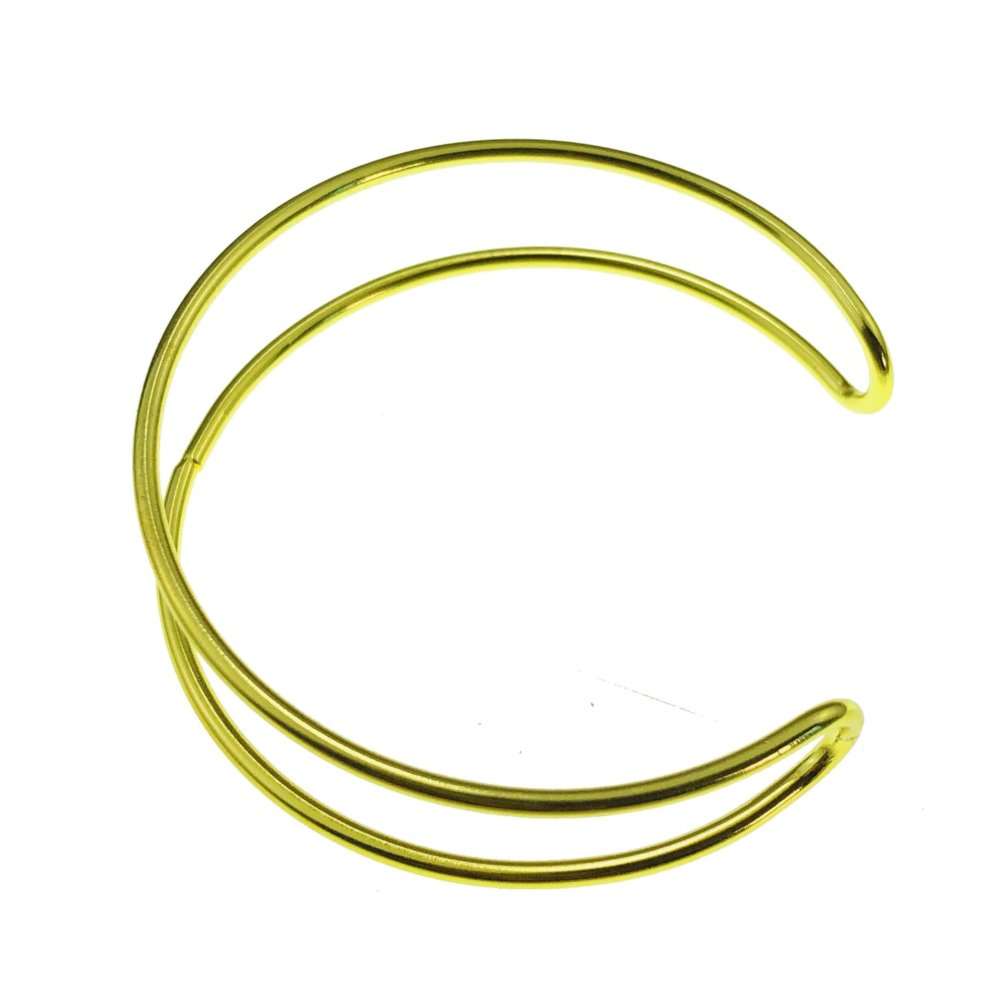 (5pcs)Clamp Bead Wrap Wire Engraved Double-Strand Bangle Frame