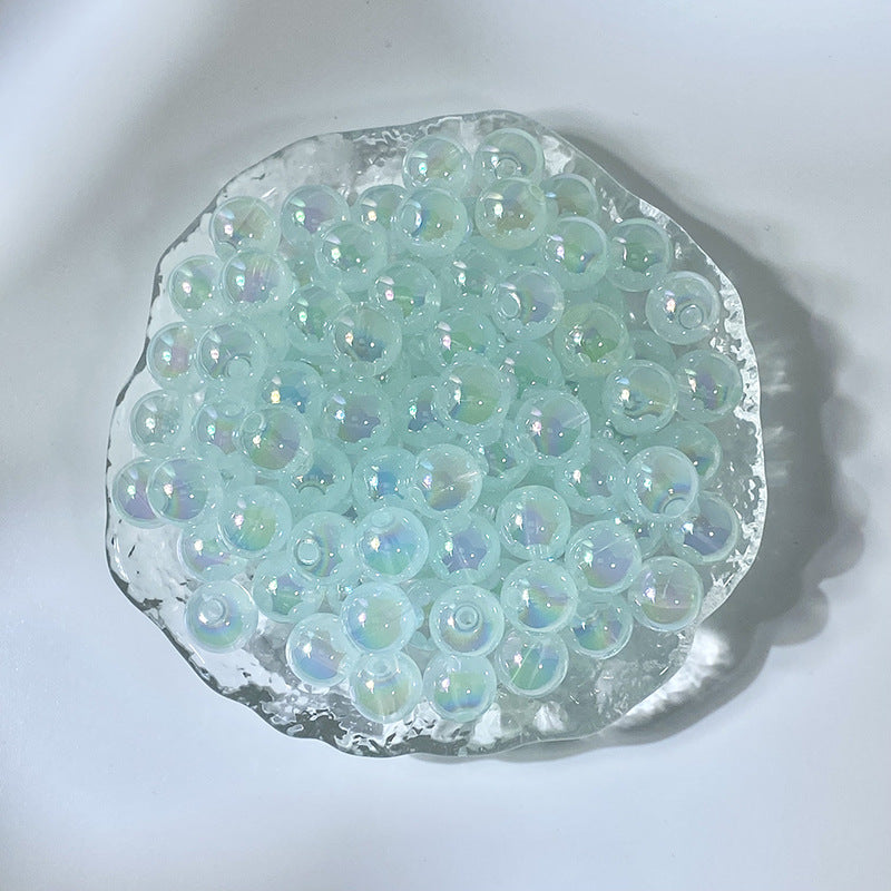 (50pcs)10MM Gilded Acylic Resin Beads