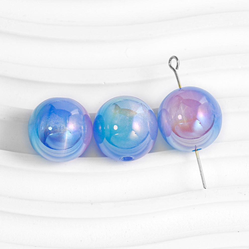 Round Beads - Tri-Color Cloudscape Series