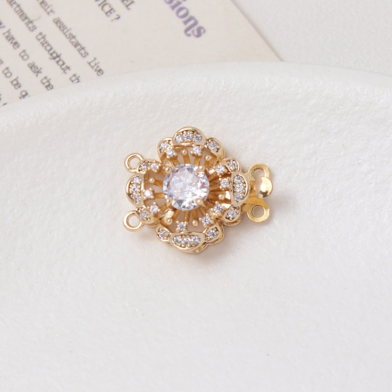 Camellia & Round Double Row Closure