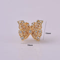 (10pcs)3D Butterfly with Zircon Spacer