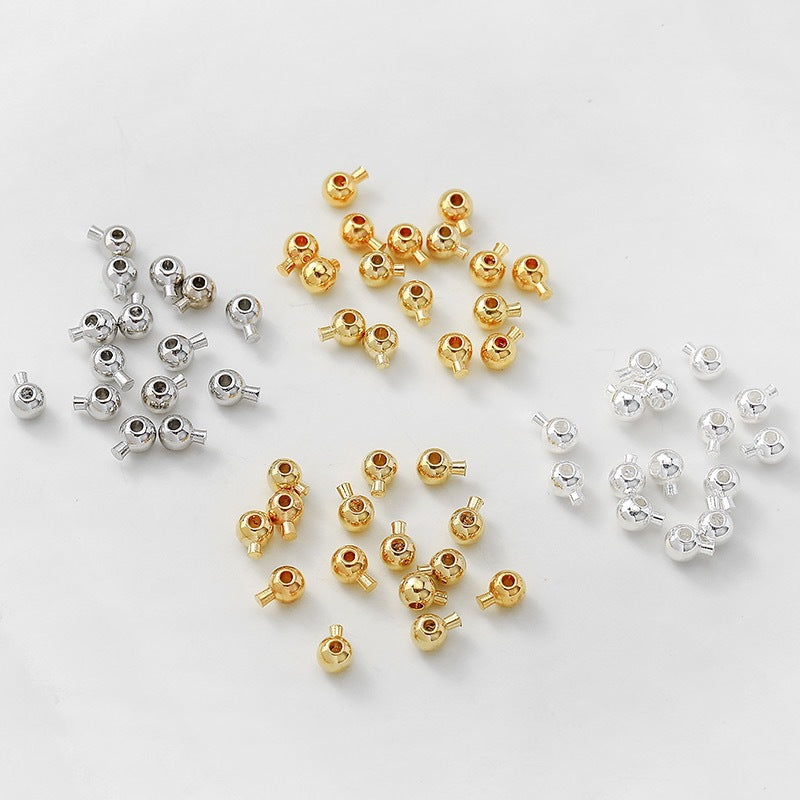 50pcs 3.5mm Stopper Round Position Beads/Crimp Beads