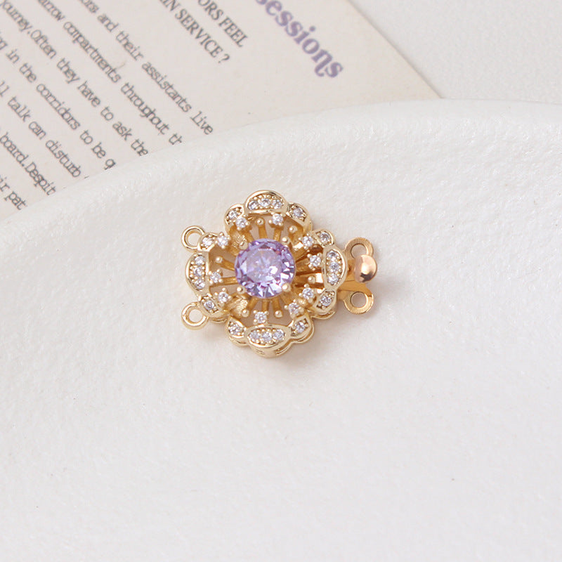 Camellia & Round Double Row Closure