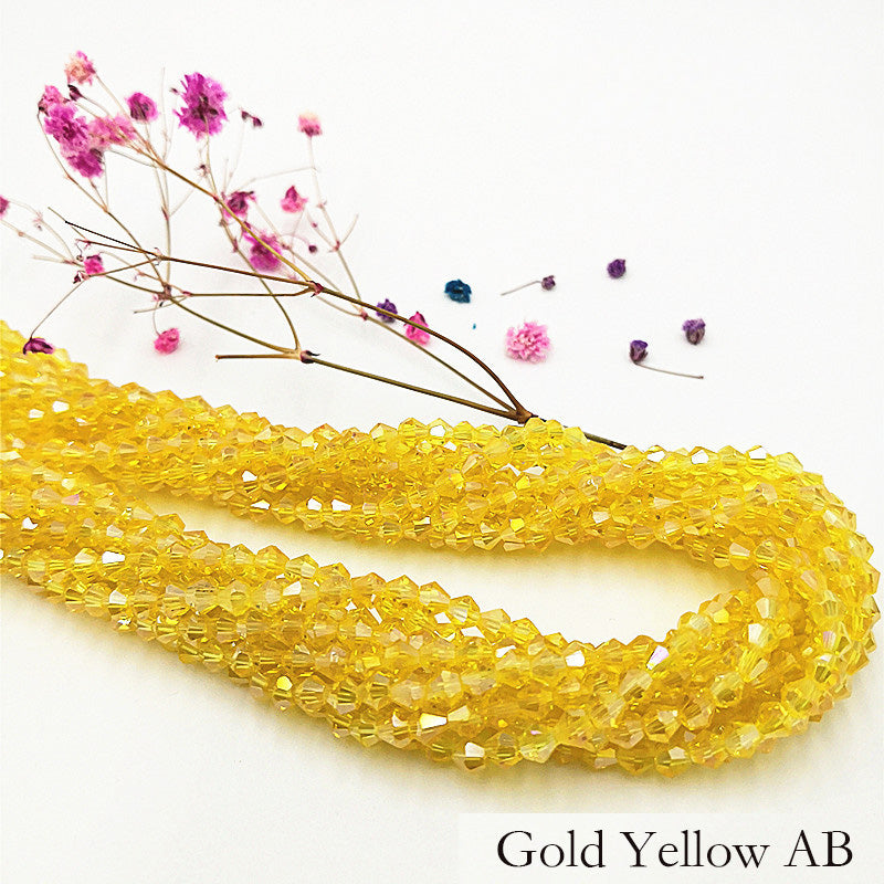 10 Strands 2/3/4mm Bicone Crystal Beads