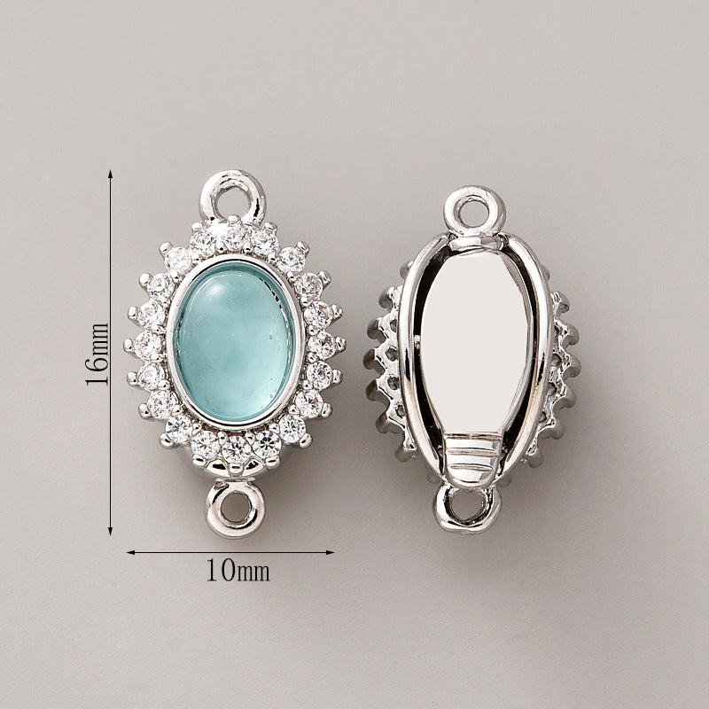 Aquamarine Clasp Set - 2pcs