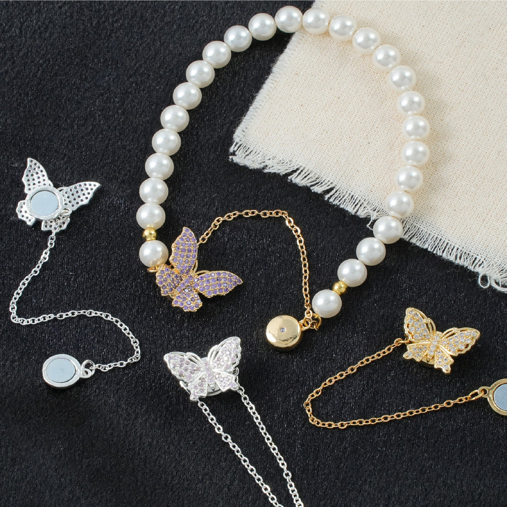 Butterfly Magnetic Clasp Set with Extension Chain