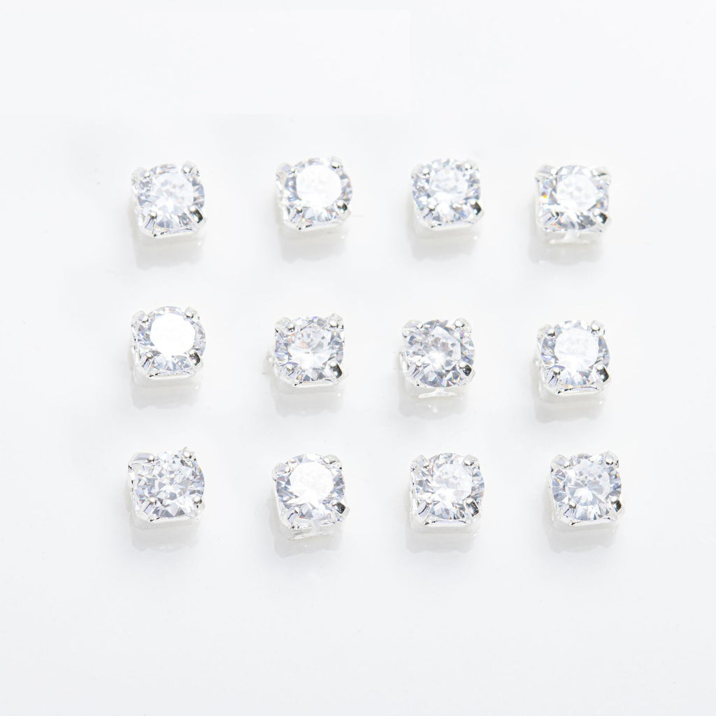 2.5mm 4-prong round Prong-Set CZ