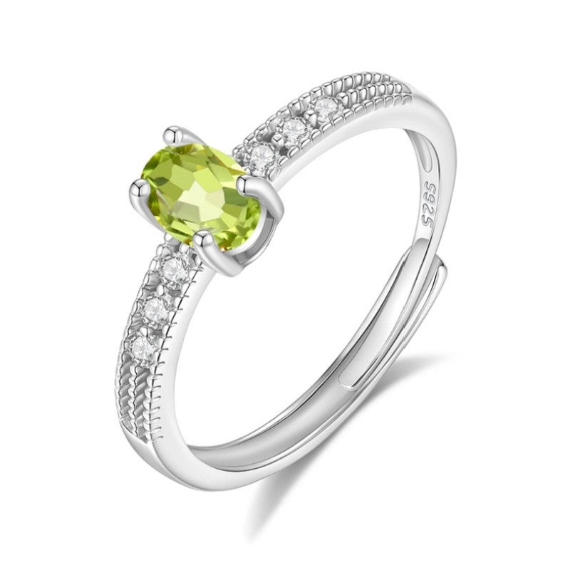 925 Sterling Silver Ring Mount for 4x6mm Oval Gemstone, Minimalist Luxury Designer Setting