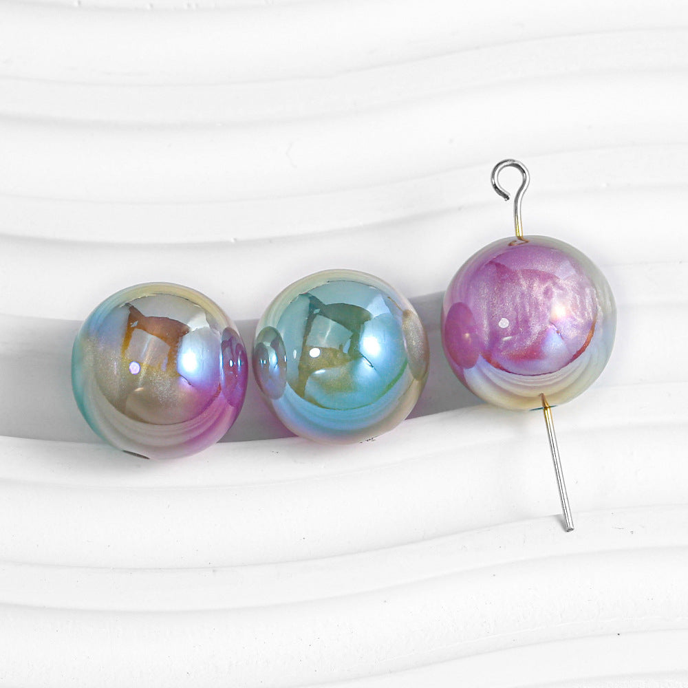 Round Beads - Tri-Color Cloudscape Series