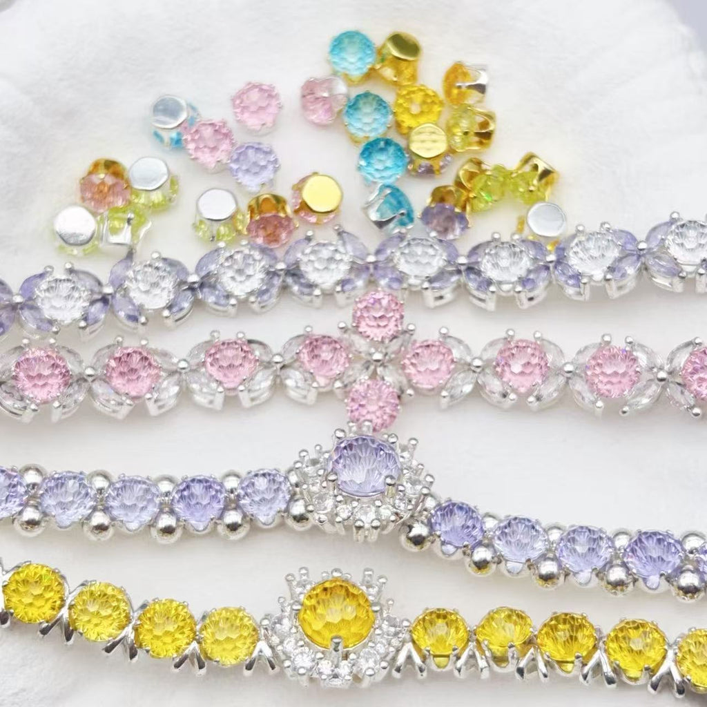 6mm Firework-Cut Prong Set CZ