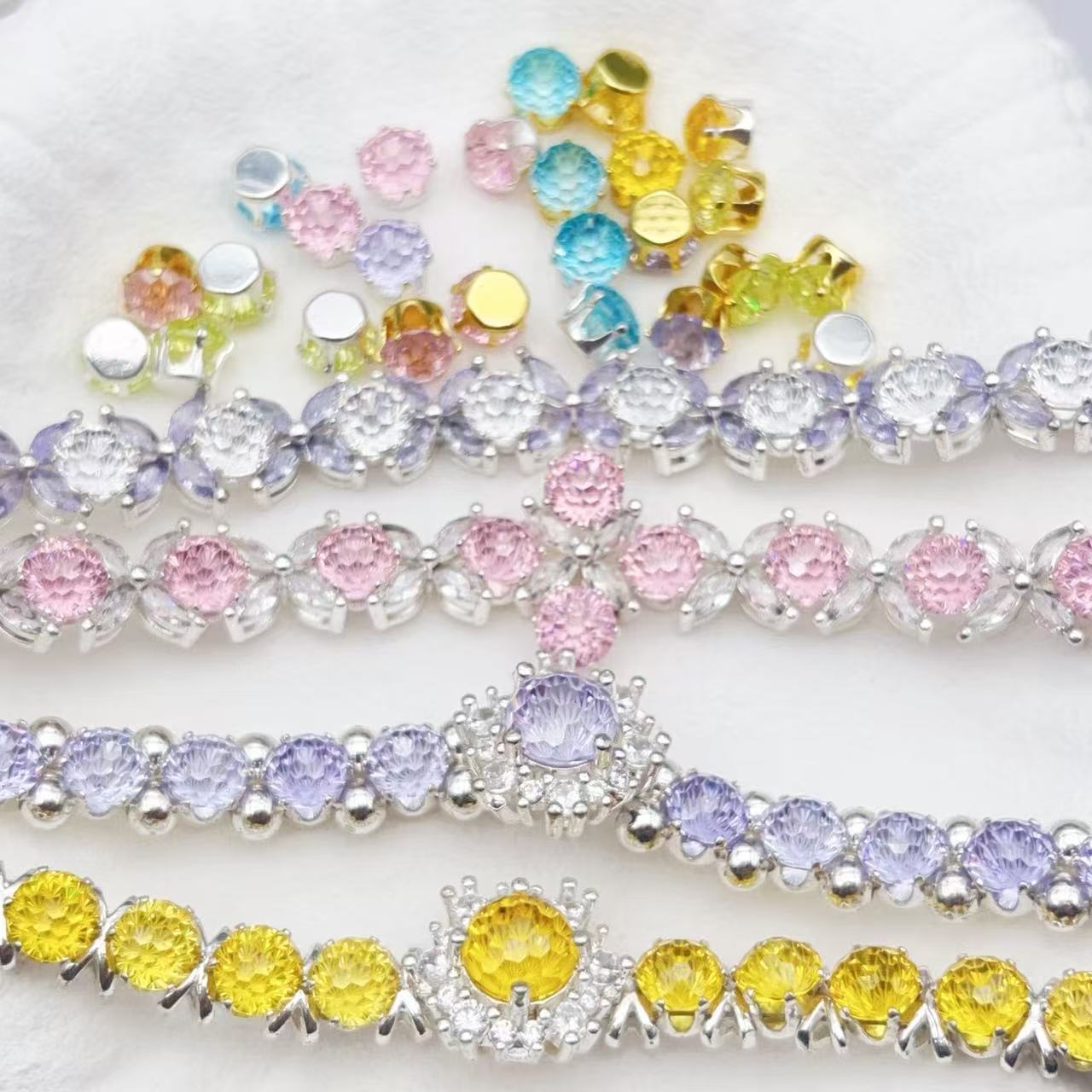 6mm Firework-Cut Prong Set CZ