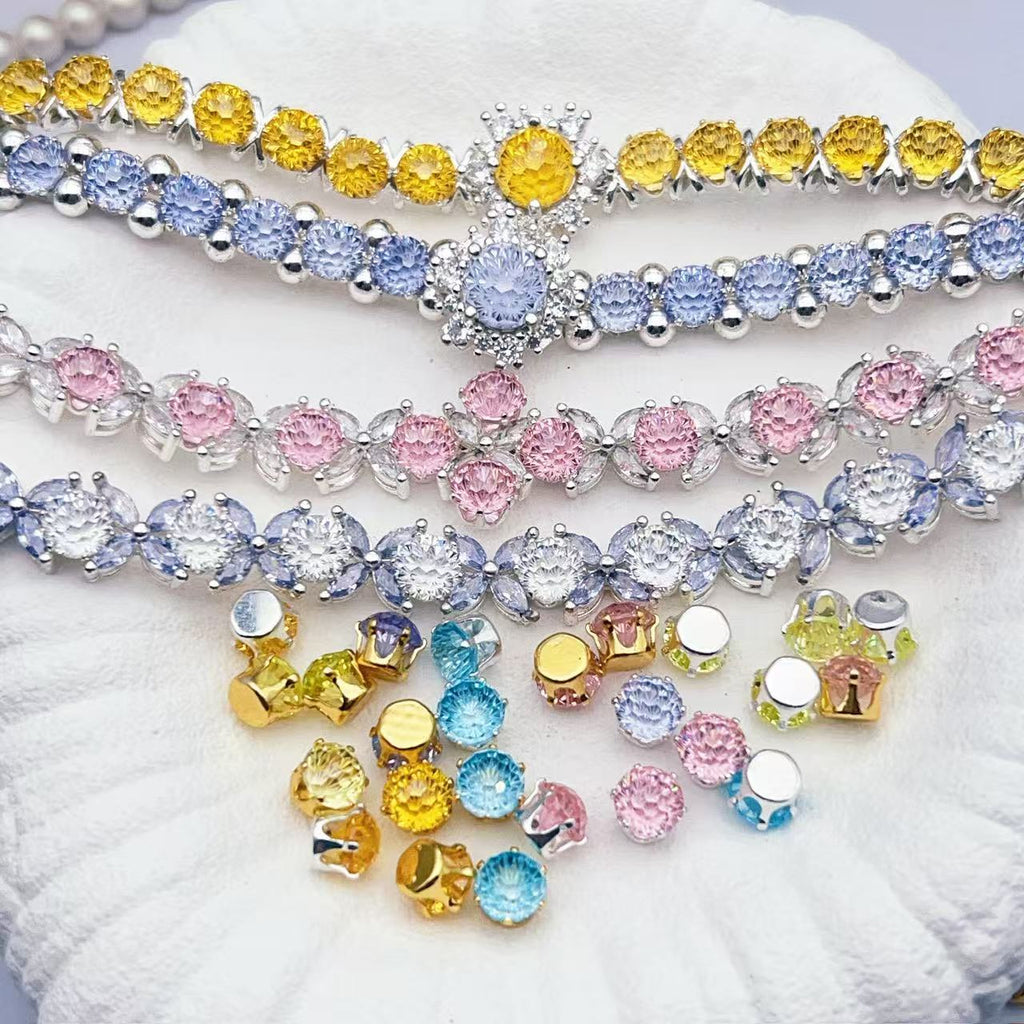 6mm Firework-Cut Prong Set CZ