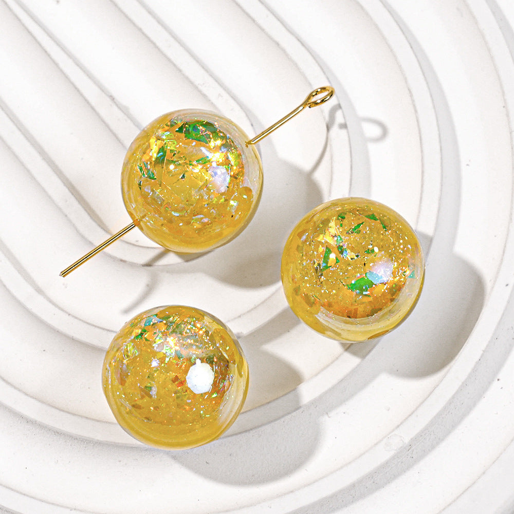 Round Beads - Opal Rainbow Fire Series