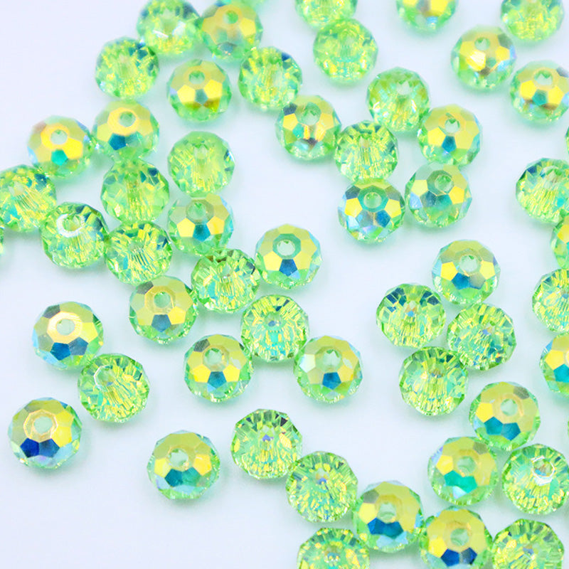 Premium 4/6/8mm Rondelles Crystal Beads-Plated Crest Collection