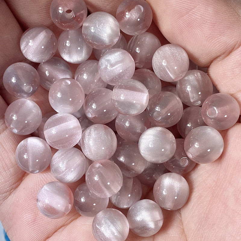 (50pcs)10/12/16mm Frosted Dreamlike Cat's Eye Resin Beads