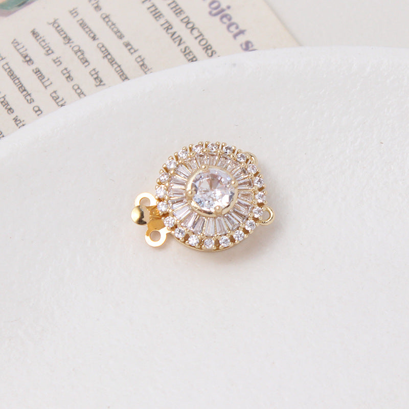 Camellia & Round Double Row Closure